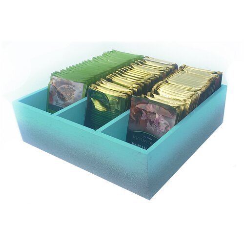 Подставка для чайных пакетиков бирюзово-серая