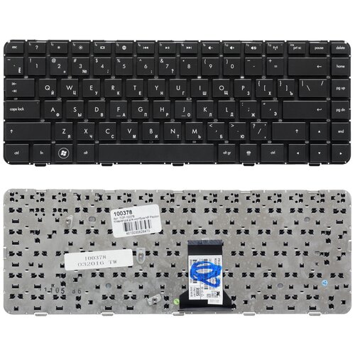 Клавиатура для ноутбука HP Pavilion DM4-1000 DV5-2000 Series Плоский Enter Черная без рамки PN NSK-HT0UV 700₽