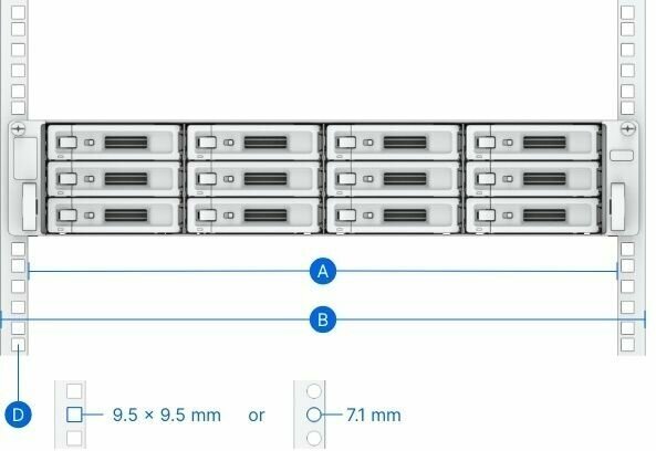 Комплект направляющих Synology 1U-2U Slide Rail Kits RKS-02