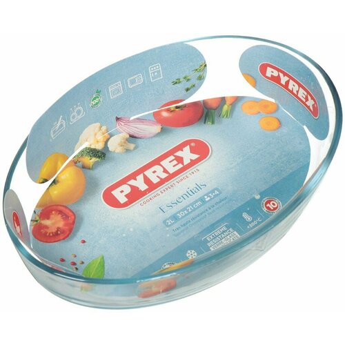 Форма для запекания стекло, 21х30 см, 2 л, овальная, Pyrex, Smart cooking, 345B000/5044