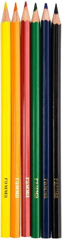 Набор карандашей Гамма Классические цветные 6 цветов - фото №2