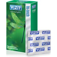 VIZIT Презервативы HI-TECH Ultra light, ультратонкие, 12 шт