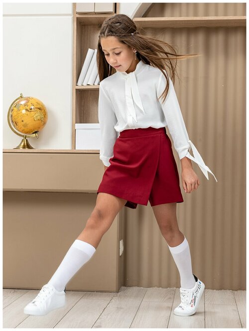 Школьная юбка VIAVILLE, размер 134, бордовый