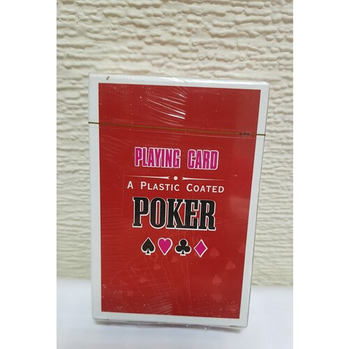 Карты игральные Poker бумажные 54шт, красные игральные карты piatnik classic poker