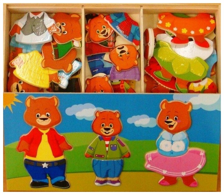 Игрушка из дерева МДИ, Три медведя Мир деревянных игрушек - фото №3