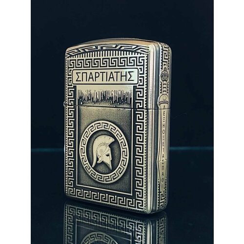 Зажигалка бензиновая Zippo(Armor) Воин Спарты Кастом Хром