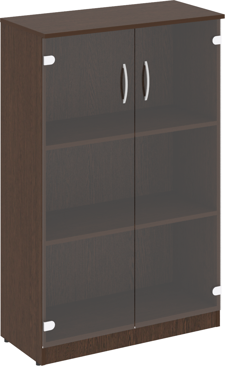 Шкаф для документов средний широкий (2 средние двери стекло) NOVA S Riva В. СТ-2.4 Венге 770*360*1203