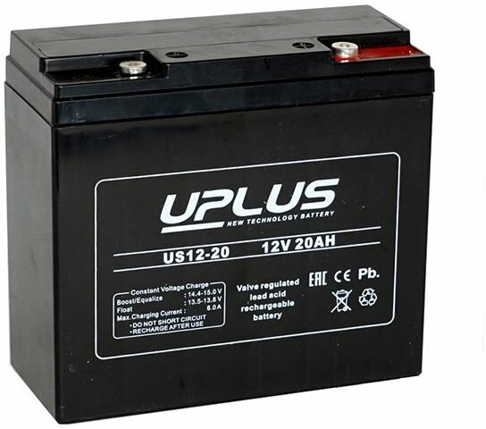 Аккумулятор для ИБП UPLUS AGM Leoch US12-20 12V 20Ah (180х77х168)