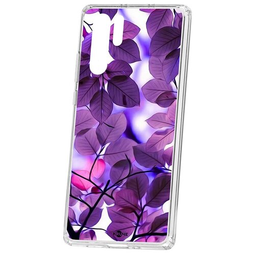 фото Чехол huawei p30 pro kruche print purple leaves кruче