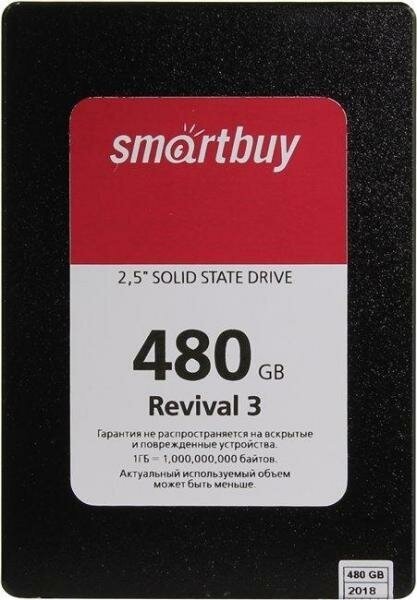 Твердотельный накопитель SSD 2.5 480 Gb Smart Buy SB480GB-RVVL3-25SAT3 Read 550Mb/s Write 450Mb/s TLC