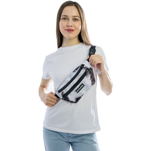 фото Сумка поясная нестандартика, фактура гладкая, черный