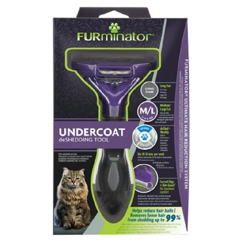 FURminator Фурминатор ML для больших Кошек c длинной шерстью 141280, 0,226 кг furminator фурминатор ml для больших кошек c длинной шерстью 141280 0 226 кг