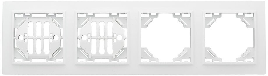 EKF Минск Рамка 4-местная горизонтальная белая ERM-G-304-10 - фотография № 2