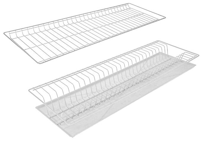 Комплект посудосушителей с поддоном для шкафа 80 см, 76,5x25,6 см, цвет белый