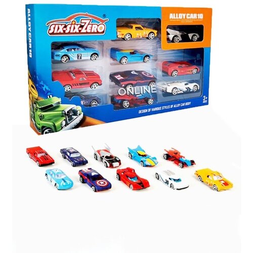 Набор металлических машинок six-six Zero 1:64 