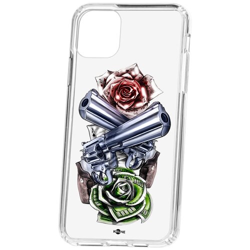 фото Чехол на айфон 11 pro max kruche print карты деньги 2 ствола кruче