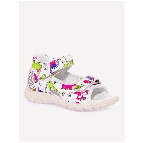 фото Сандалии minimen, ж цвет белый-принт-динозавр, размер 30