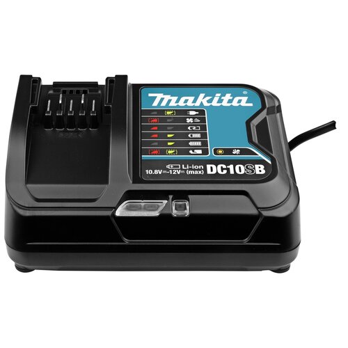 Зарядное устройство Makita DC10SB, 10.8 В набор 2 аккумулятора bl1021b зарядное устройство dc10sb makita 197658 5