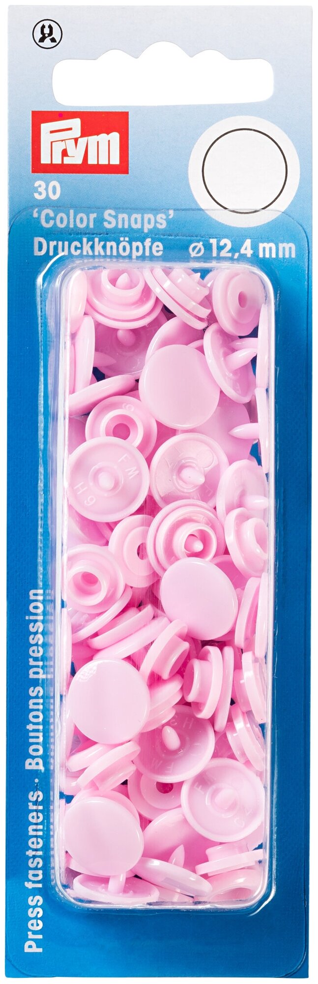 Кнопки "Color Snaps" цвет розовый 12,4мм 30 шт в уп PRYM 393118