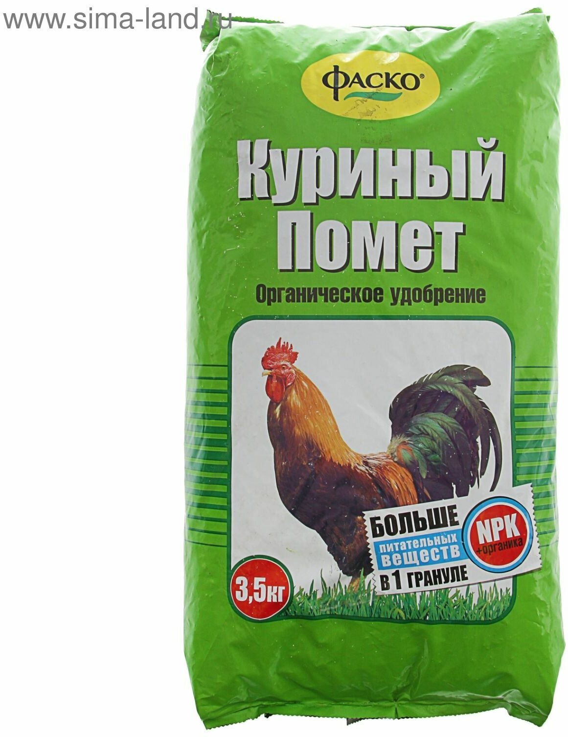 Удобрение органическое сухое, куриный помет, 3,5 кг