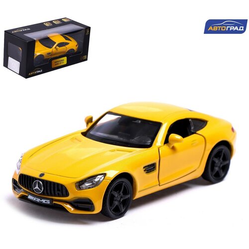 фото Машина металлическая mercedes-amg gt s, 1:32, открываются двери, инерция, цвет жёлтый россия