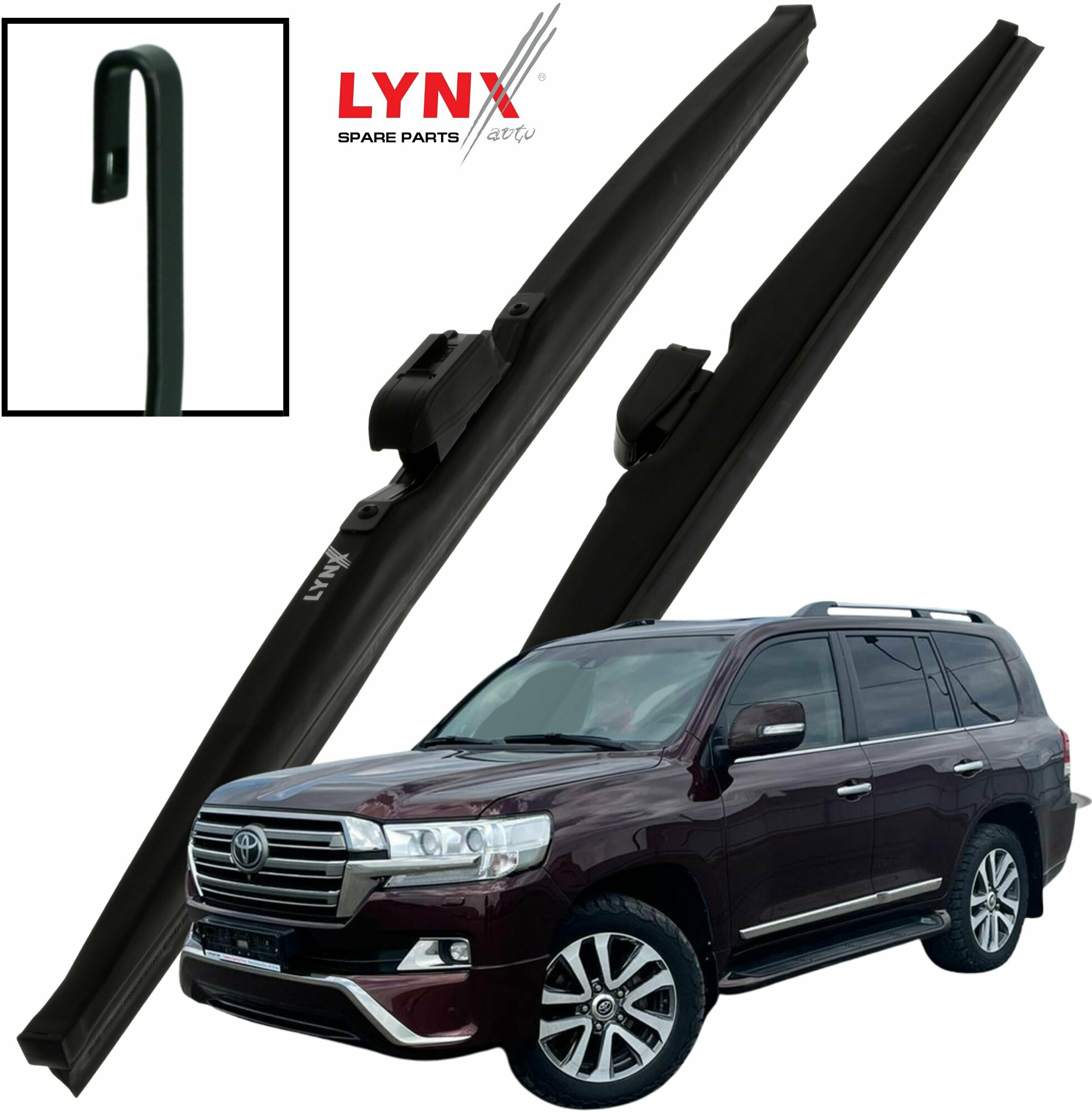 Дворники Toyota Land Cruiser (11) J200 Тойота Ленд Крузер 2-й рест. 2015 2016 2017 2018 2019 2020 2021 Щетки стеклоочистителя зимние 600-530 2шт.