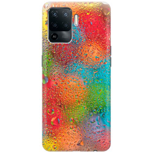 фото Ультратонкий силиконовый чехол-накладка для oppo reno5 lite с принтом "капли и разноцветные шары" gosso