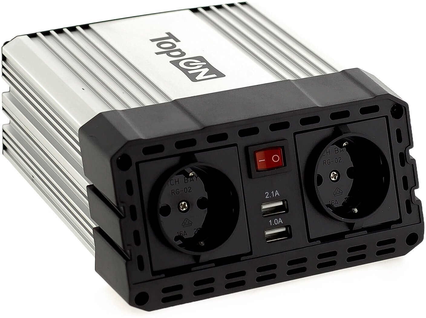 Автомобильный инвертор TopON 300W 2 розетки 2 USB пиковая мощность 600W