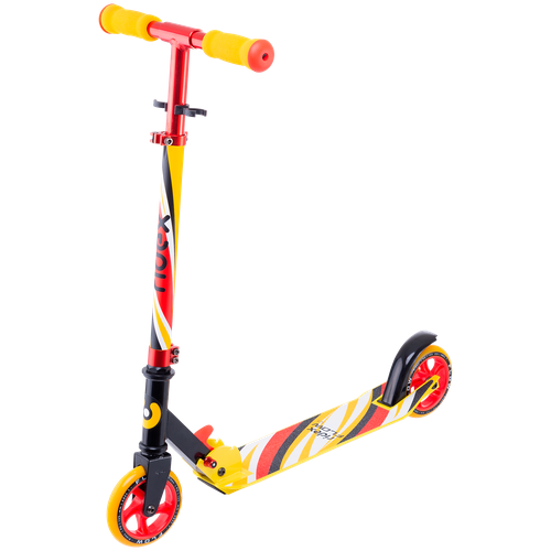 фото Детский 2-колесный городской самокат ridex flow, красный/желтый