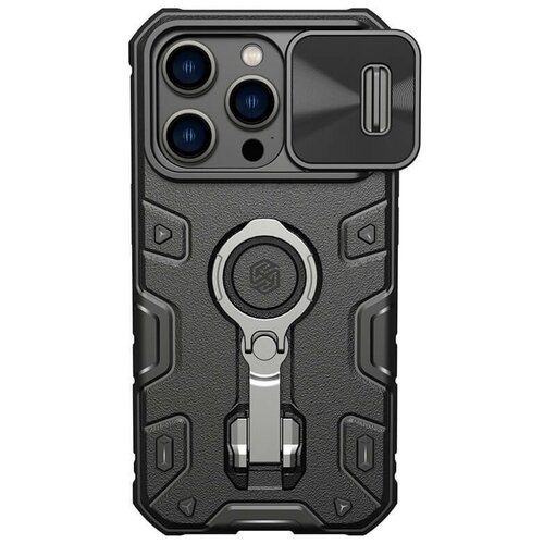 Чехол Nillkin CamShield Armor Pro для iPhone 14 Pro, черный nillkin camshield armor противоударный чехол с защитой камеры и кольцом для iphone 13