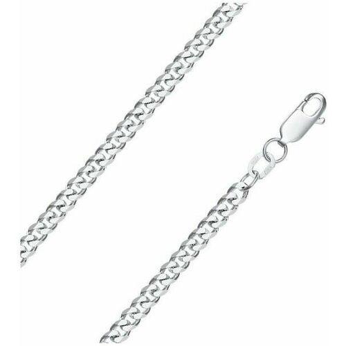 Браслет-цепочка Krastsvetmet Браслет из серебра НБ22-002-3 диаметром проволоки 0,9, серебро, 925 проба, родирование, длина 16 см.