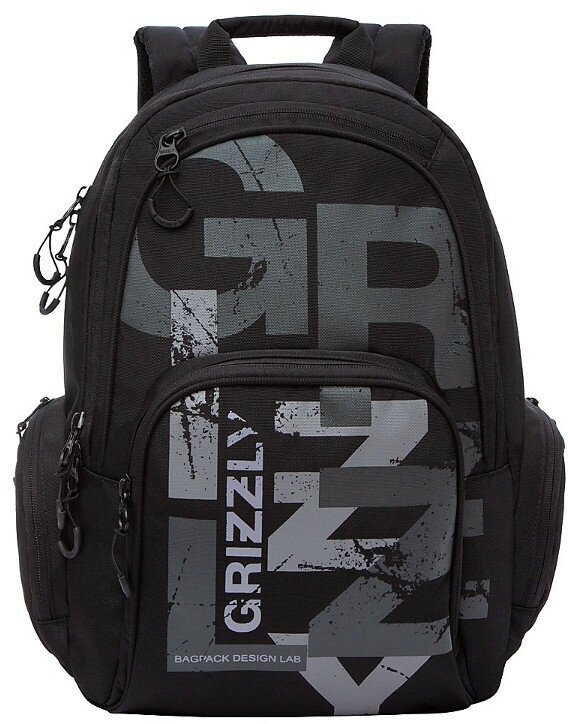 Рюкзак молодежный Grizzly RU-033-22 Черный
