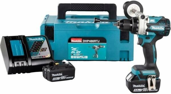 Аккумуляторная ударная дрель-шуруповерт Makita DHP486RTJ