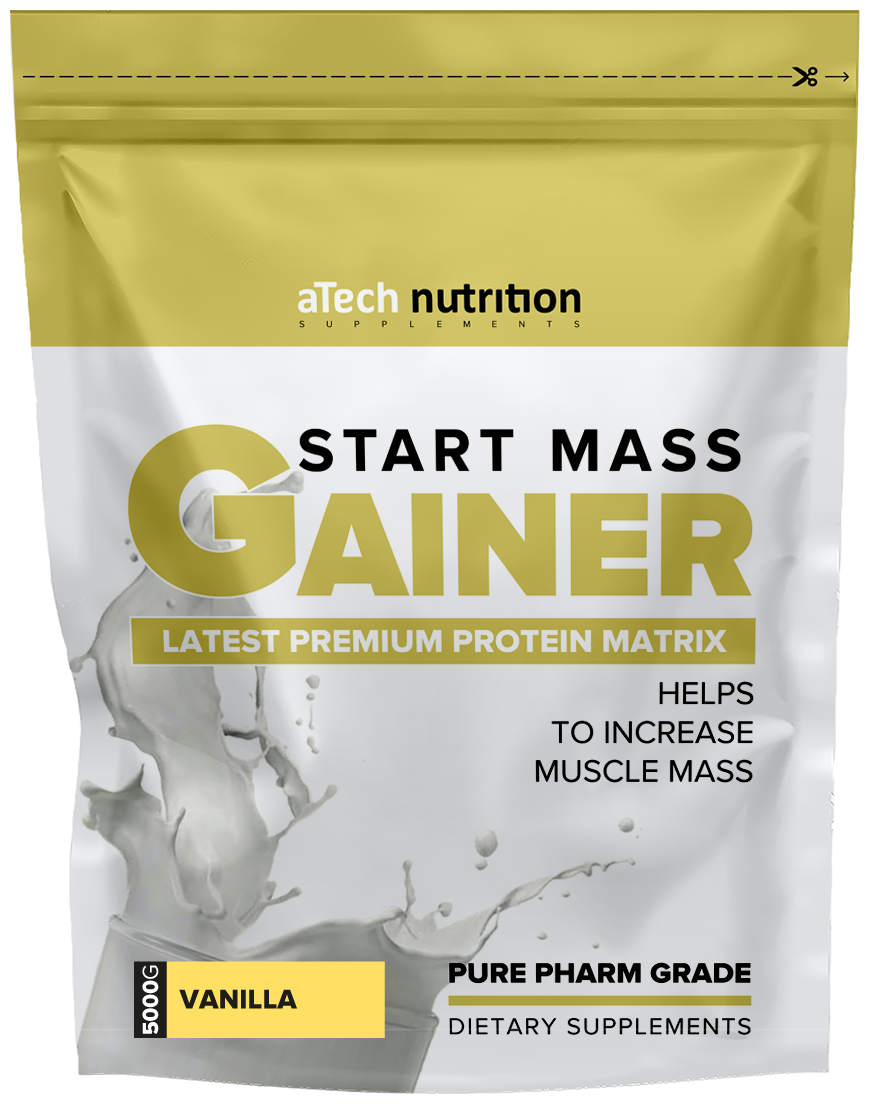 Гейнер aTech Nutrition Gainer Start Mass (5 кг), ваниль