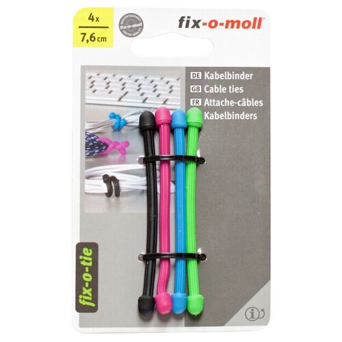 Стяжка кабельная FIX-O-MOLL , 76х4 мм, 4 шт fix o moll luminus signal tape 19mm x 3 metre