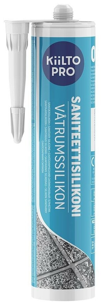 фото Нейтральный, цветной, силиконовый герметик Kiilto Saniteettisilikoni №30, бежевый, 0,31 л.