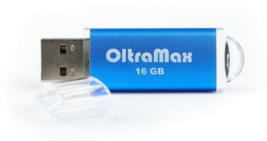 Флешка 30, 16 Гб, USB2.0, чт до 15 Мб/с, зап до 8 Мб/с, синяя