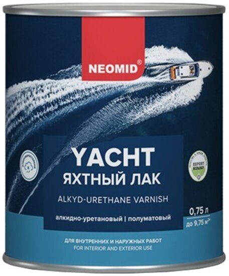 Лак яхтный Neomid , алкидно-уретановый, полуматовый, 0,75 л