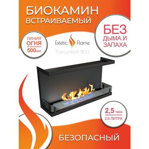 Биокамин Estetic Flame Contour торцевой 900 для дома и квартиры