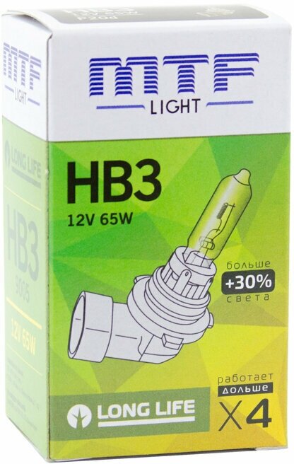 Галогенная лампа MTF HB3/9005 12V 65W - Standard +30%