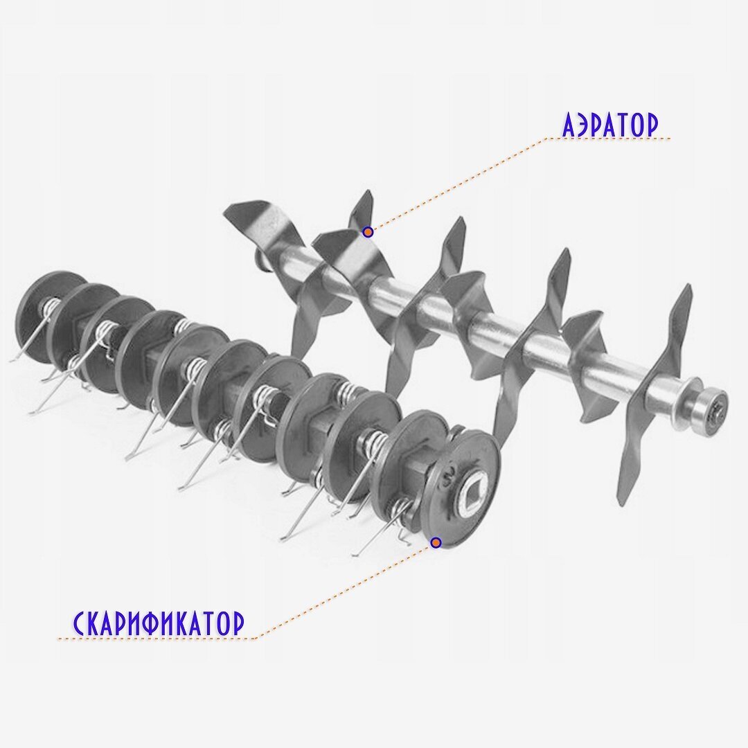 Скарификатор - аэратор комбинированный бензиновый HAITEC HT-VS40 ширина обработки 40