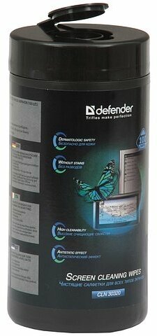 Чистящее средство Defender Чистящее средство влажные салфетки Defender 30320 в тубе, для экранов (100шт./уп.) (ret)