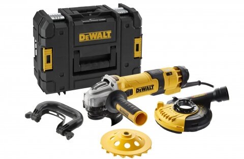 Углошлифовальная машина (болгарка) Dewalt DWE4257KT-QS, компл. д/шлифования