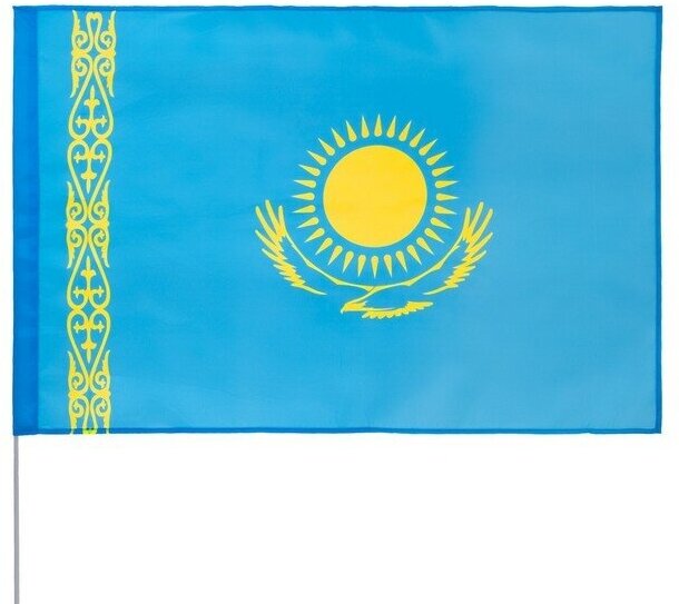Флаг Казахстана, 90 х 135 см, полиэфирный шелк, без древка 9226779