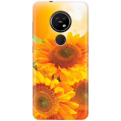 фото Re:pa накладка transparent для nokia 6.2 / 7.2 с принтом "три подсолнуха"