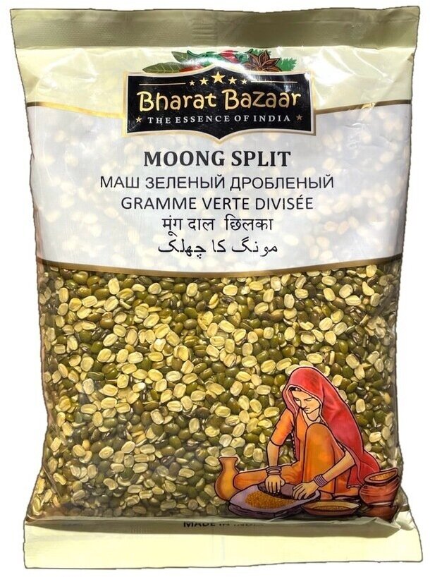 Маш зеленый дробленый Moong Split Bharat Bazaar 500 г