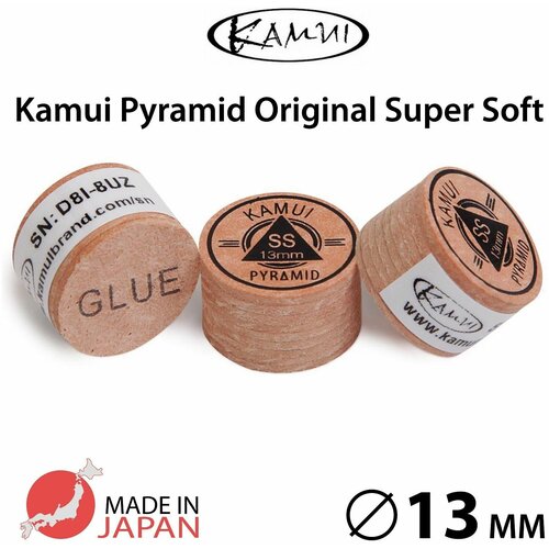 Наклейка для кия Камуи Пирамид / Kamui Pyramid Original 13мм Super Soft, 1 шт.