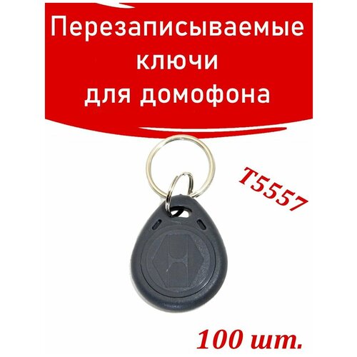 Ключ для домофона EM-Marine Proxy T5557 H2 перезаписываемый. 100 шт. Прокси RFID 125 КГц бесконтактный. цифрал кп 1 rf 1 брелок em marin для домофонов цифрал с индексом p