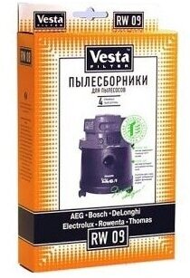 Vesta filter RW09 комплект мешков-пылесборников бумажных (5шт) для пылесоса Rowenta - фотография № 5