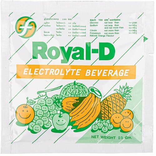 фото Изотоник "электролит royal-d" (таиланд), набор 10 пакетиков по 25 гр нет бренда